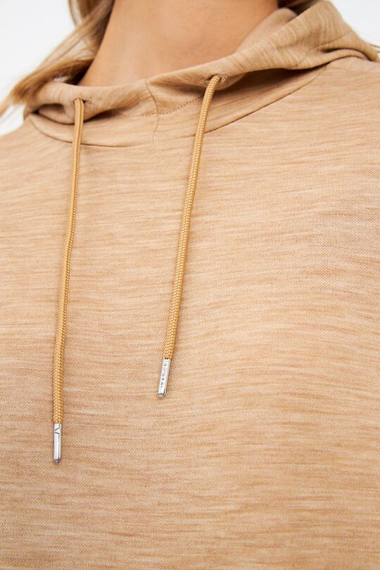 Merino-bamboo blend hoodie 3 | BROWN | Audimas