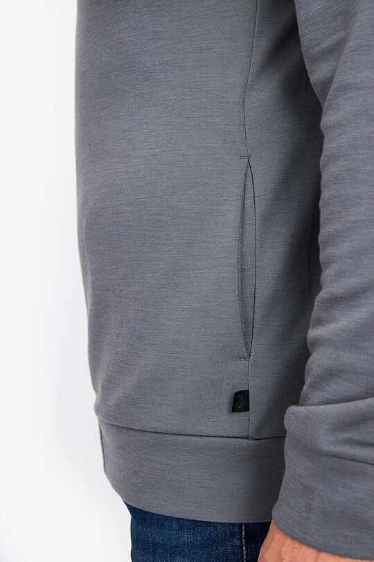 Merino wool blend zip-through hoodie 5 | GREY/MELANGE | Audimas