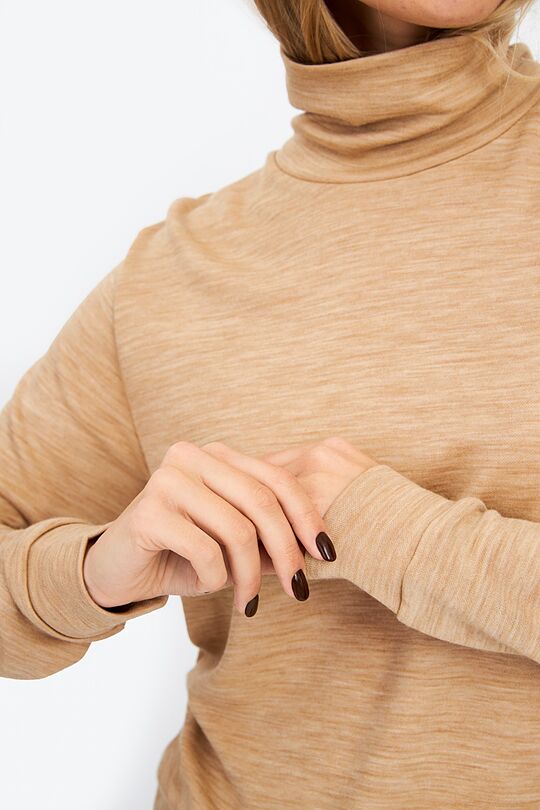 Merino-bamboo blend sweatshirt 3 | BROWN | Audimas