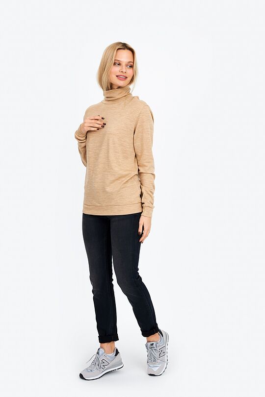 Merino-bamboo blend sweatshirt 6 | BROWN | Audimas