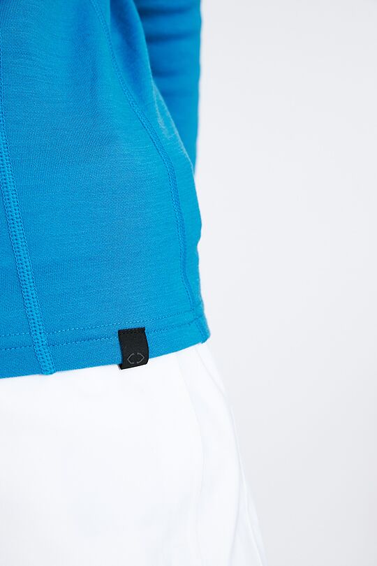 Merino wool blend half-zip sweatshirt 4 | BLUE | Audimas