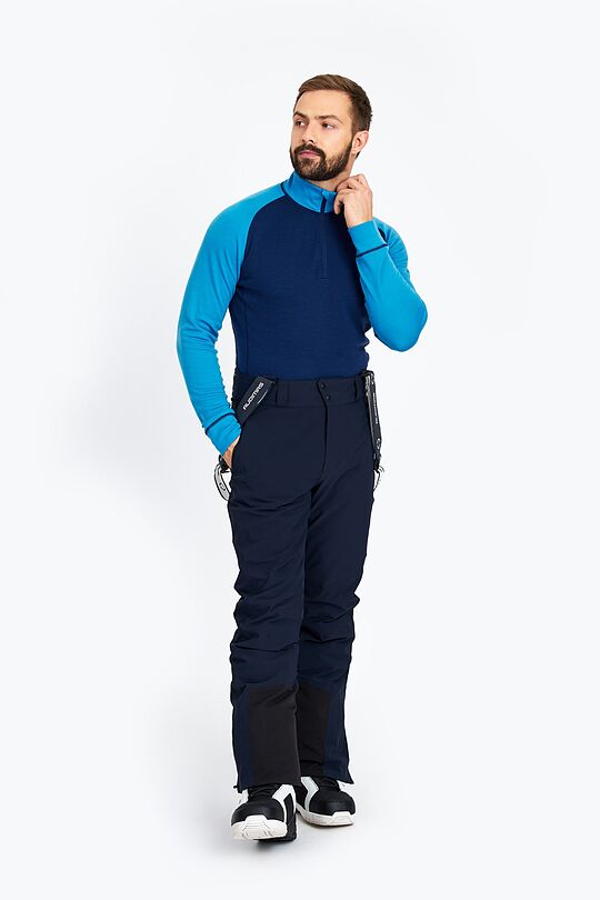 Merino wool blend half-zip jumper 5 | BLUE | Audimas