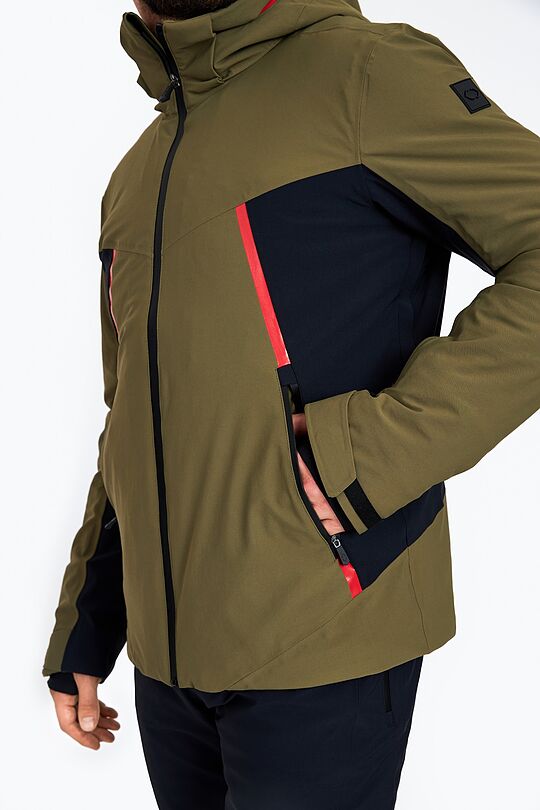 Ski jacket with THERMORE thermal insulation 5 | GREEN/ KHAKI / LIME GREEN | Audimas