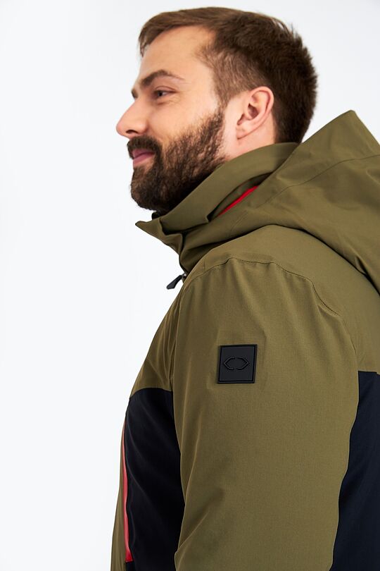 Ski jacket with THERMORE thermal insulation 6 | GREEN/ KHAKI / LIME GREEN | Audimas