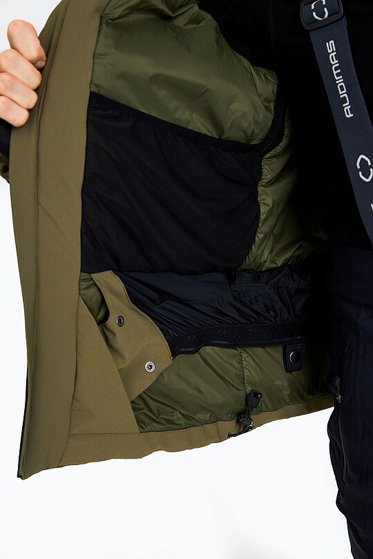 Ski jacket with THERMORE thermal insulation 10 | GREEN/ KHAKI / LIME GREEN | Audimas