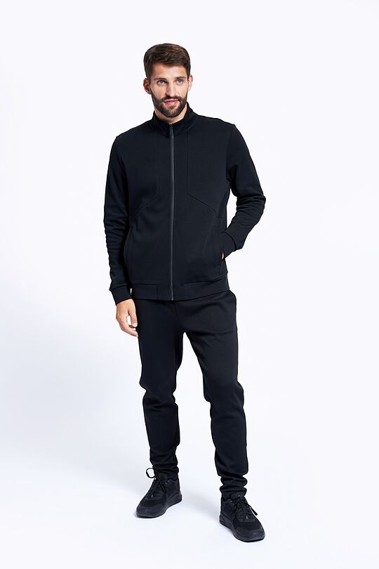 Cotton zip-through jacket 5 | BLACK | Audimas