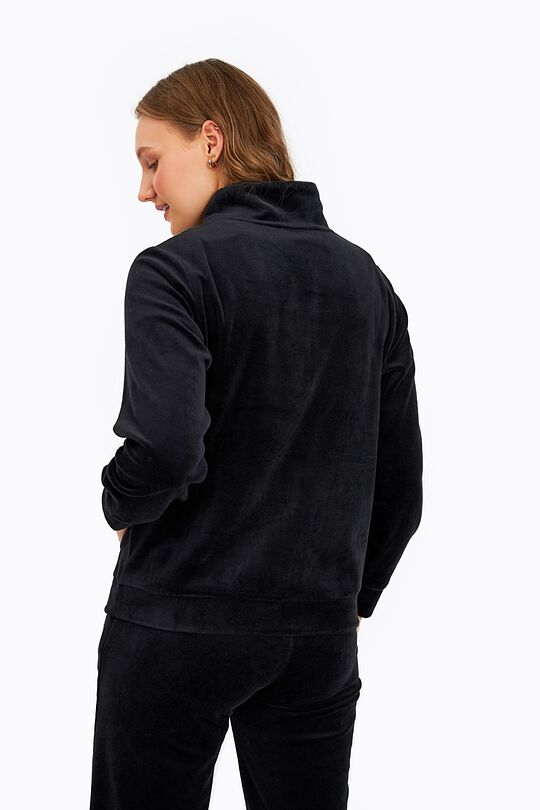 Velour half zip sweatshirt 2 | BLACK | Audimas