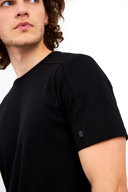 Relaxed fit cotton t-shirt 3 | BLACK | Audimas
