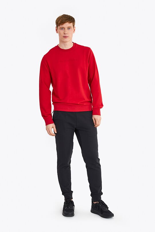 Organic cotton crewneck sweatshirt 4 | RED | Audimas