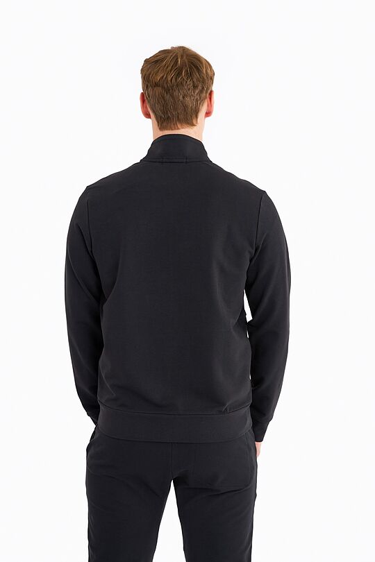 Organic french terry zip through sweatshirt 2 | BLACK | Audimas