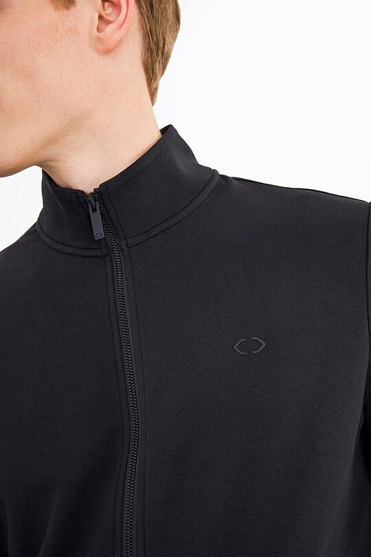 Organic french terry zip through sweatshirt 3 | BLACK | Audimas