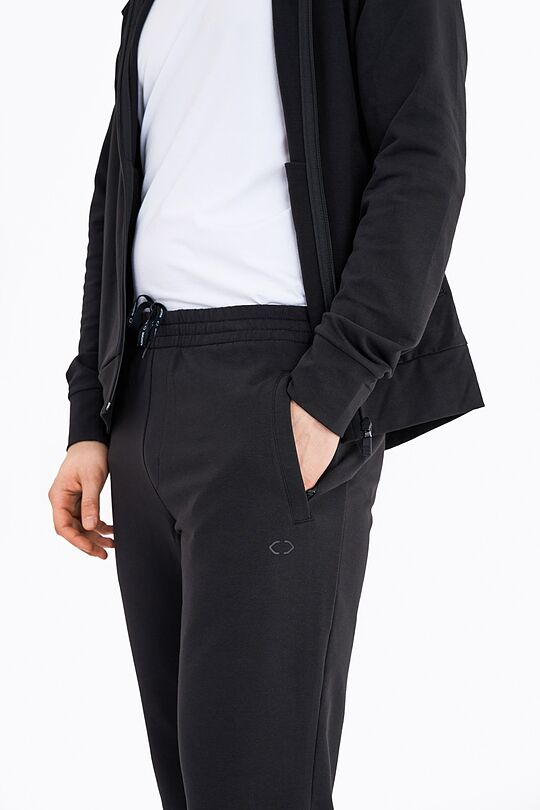 Organic french terry regural fit sweatpants 4 | BLACK | Audimas