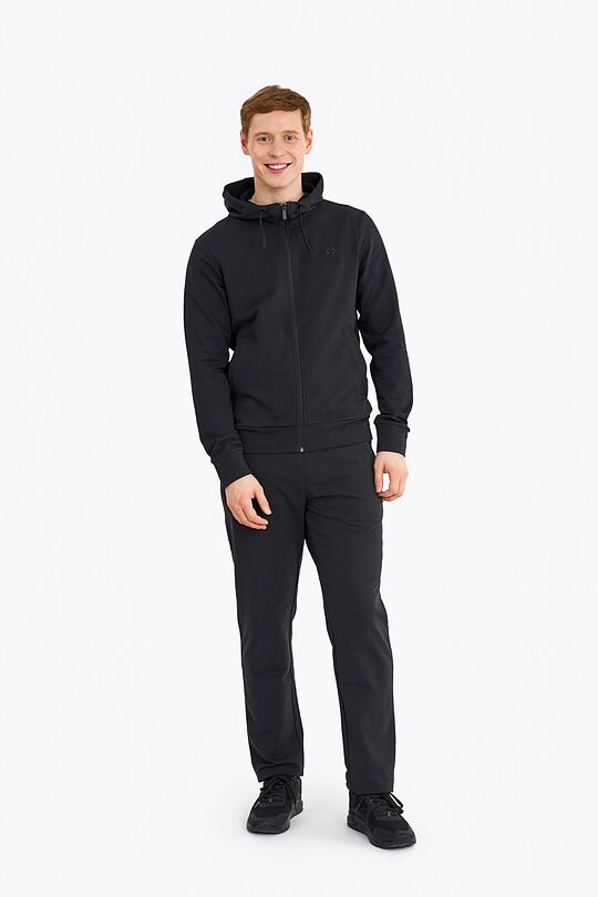 Organic french terry zip through hoodie 6 | BLACK | Audimas