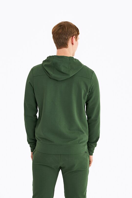 Organic french terry zip through hoodie 2 | GREEN | Audimas