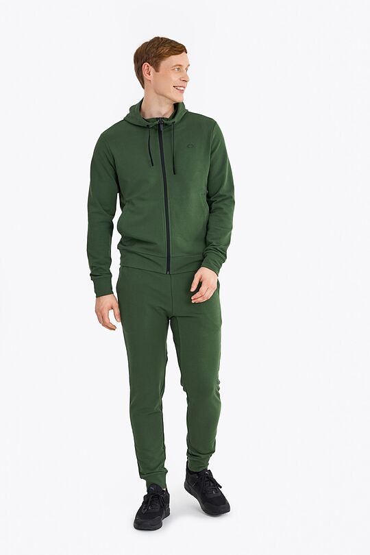 Organic french terry zip through hoodie 6 | GREEN | Audimas