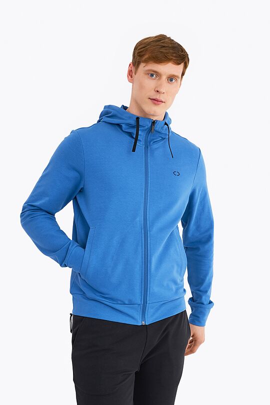 Organic french terry zip through hoodie 1 | BLUE | Audimas