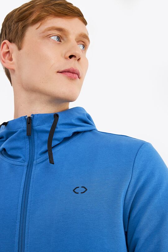 Organic french terry zip through hoodie 3 | BLUE | Audimas