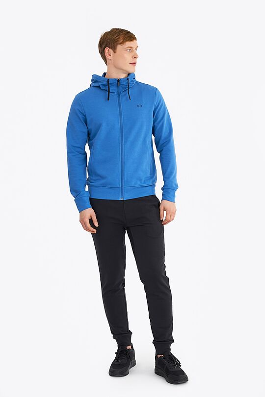 Organic french terry zip through hoodie 5 | BLUE | Audimas