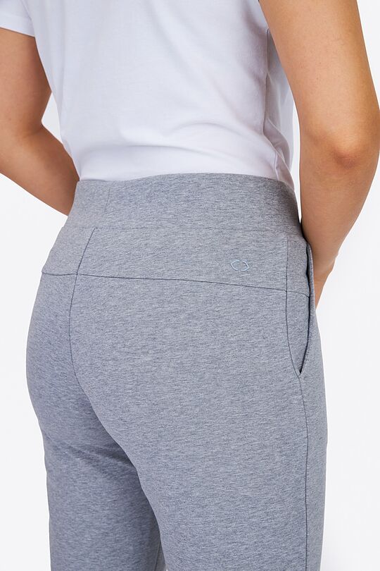 Organic cotton fitted sweatpants 5 | GREY | Audimas