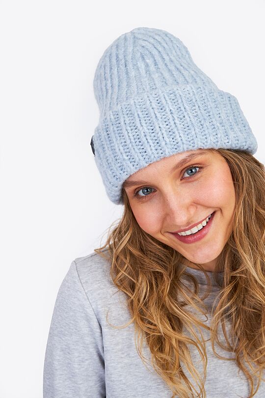 Knitted hat with merino wool 2 | BLUE FOG | Audimas