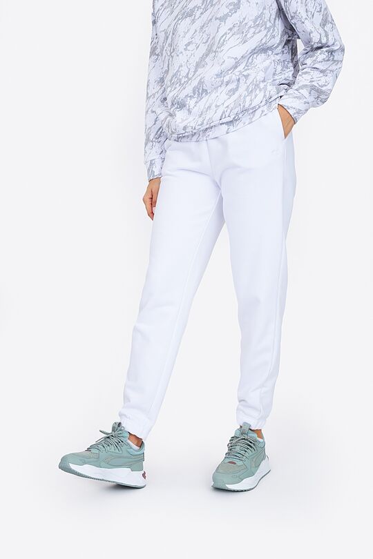 Oversized high-rise sweatpants 2 | WHITE | Audimas