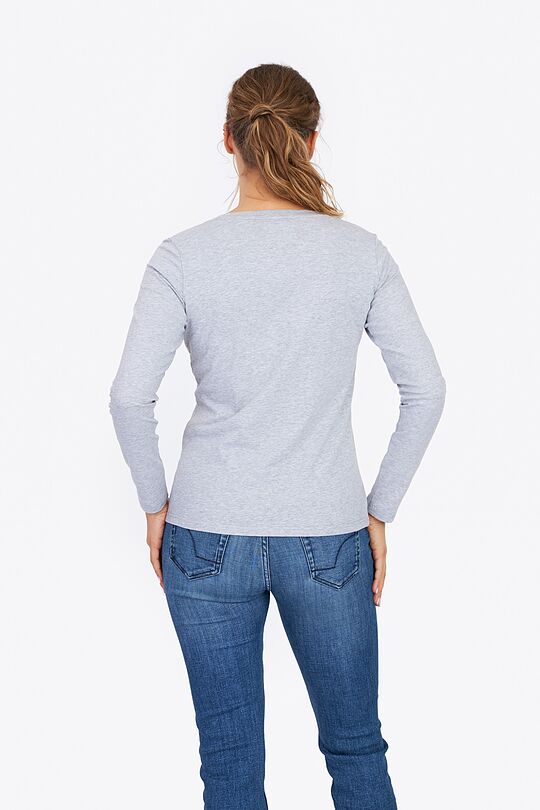 Organic cotton long sleeve top 2 | GREY | Audimas