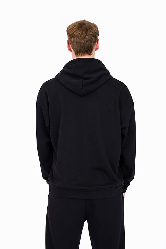 Oversized organic cotton hoodie 2 | BLACK | Audimas