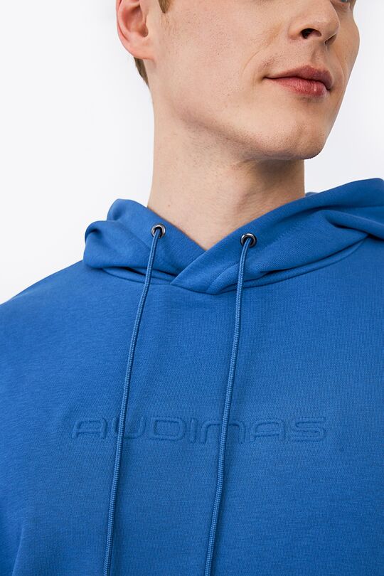 Oversized organic cotton hoodie 3 | BLUE | Audimas