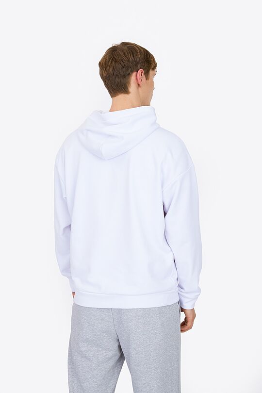 Oversized organic cotton hoodie 2 | WHITE | Audimas
