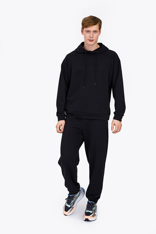 Oversized organic cotton sweatpants 1 | BLACK | Audimas