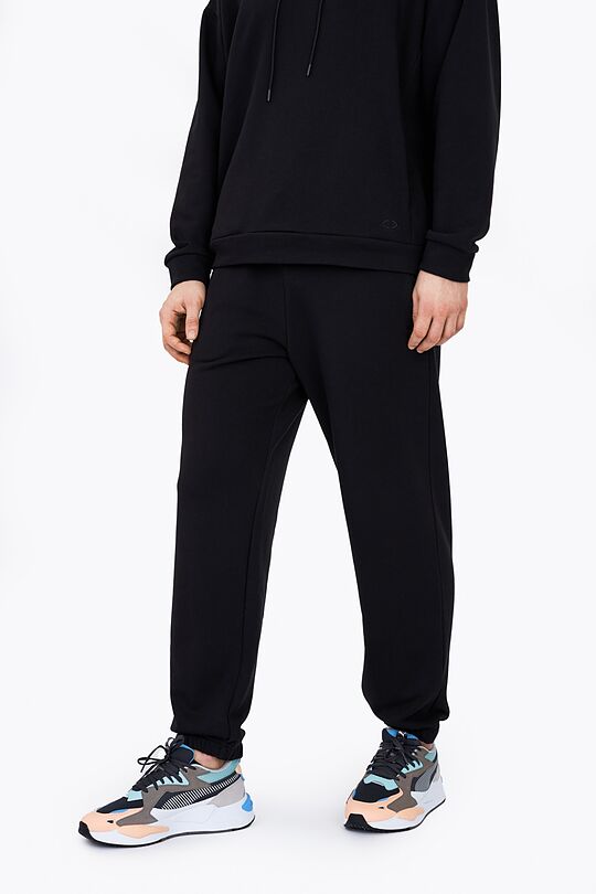 Oversized organic cotton sweatpants 2 | BLACK | Audimas