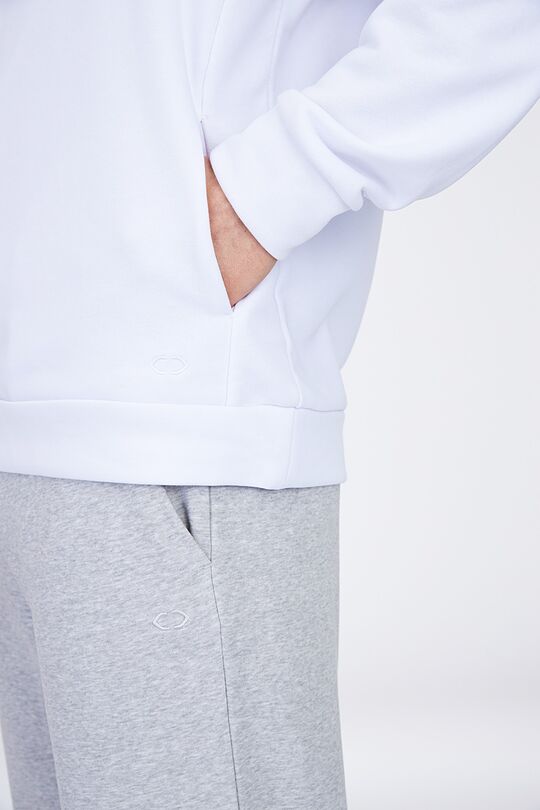 Oversized organic cotton hoodie 4 | WHITE | Audimas