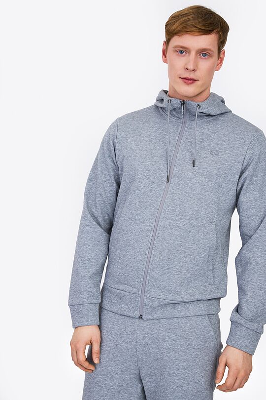 Organic cotton zip through hoodie 1 | GREY | Audimas