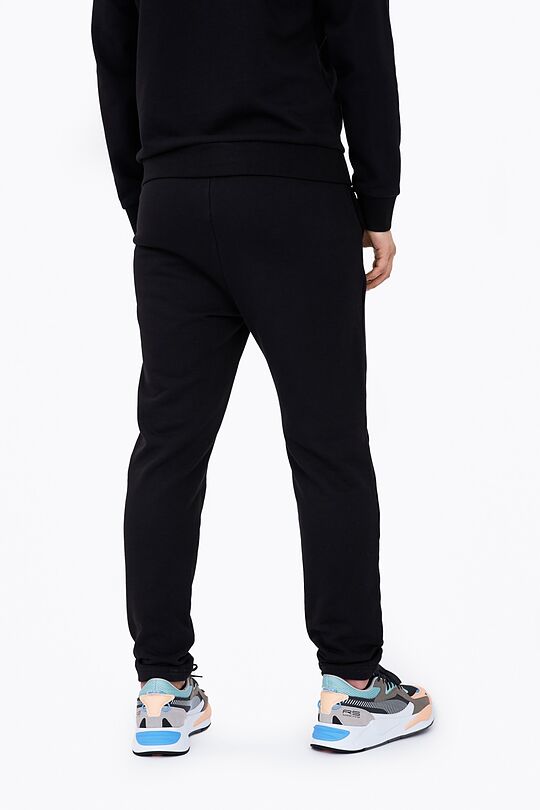 Organic cotton slim fit sweatpants 3 | BLACK | Audimas