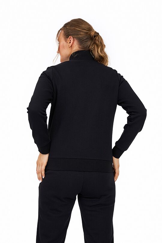 Organic cotton zip through sweatshirt 2 | BLACK | Audimas