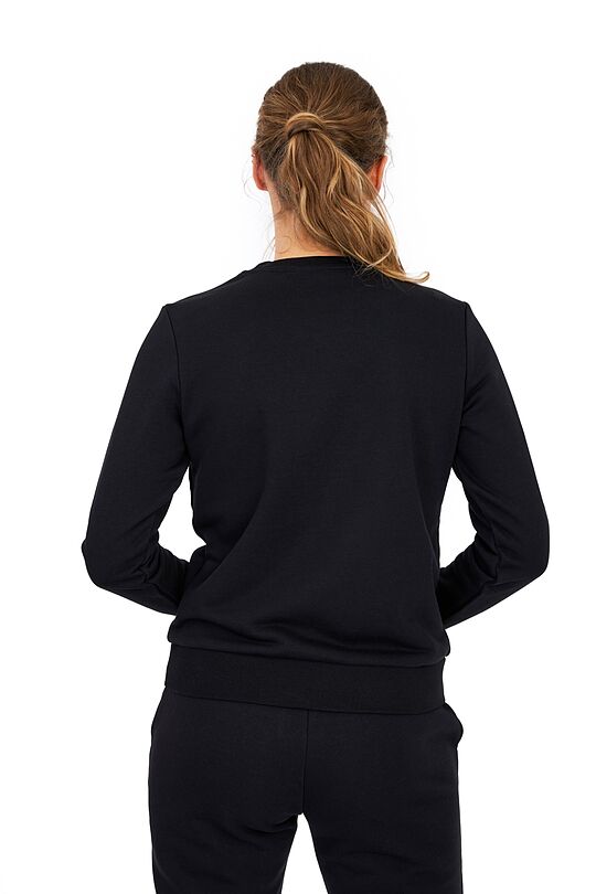 Organic cotton crewneck sweatshirt 2 | BLACK | Audimas