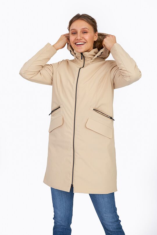Long jacket with Thermore thermal insulation 3 | BROWN | Audimas