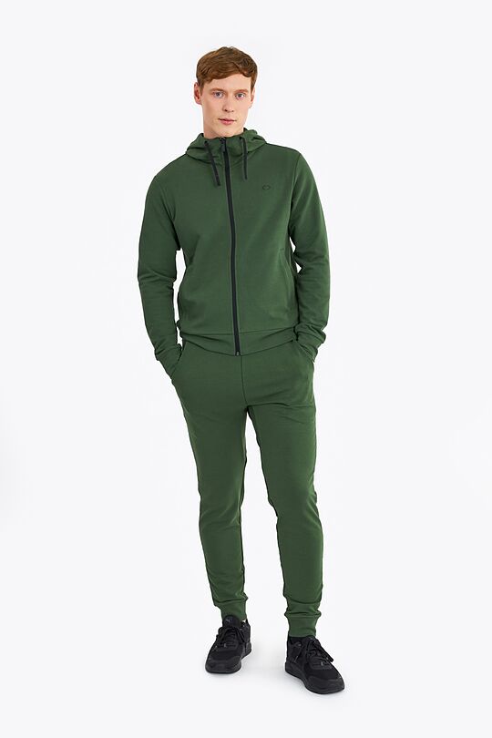 Organic french terry slim fit sweatpants 1 | GREEN | Audimas