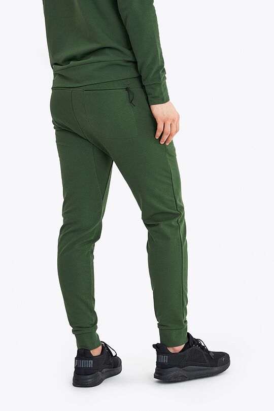 Organic french terry slim fit sweatpants 3 | GREEN | Audimas