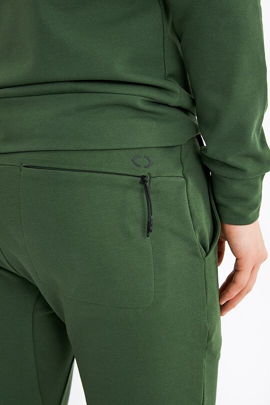 Organic french terry slim fit sweatpants 4 | GREEN/ KHAKI / LIME GREEN | Audimas