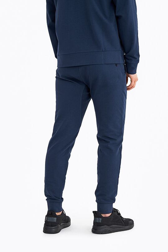 Organic french terry slim fit sweatpants 3 | BLUE | Audimas