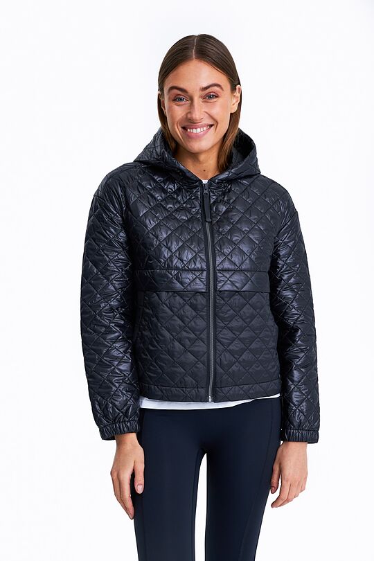 Short oversized quilted jacket 1 | BLACK | Audimas