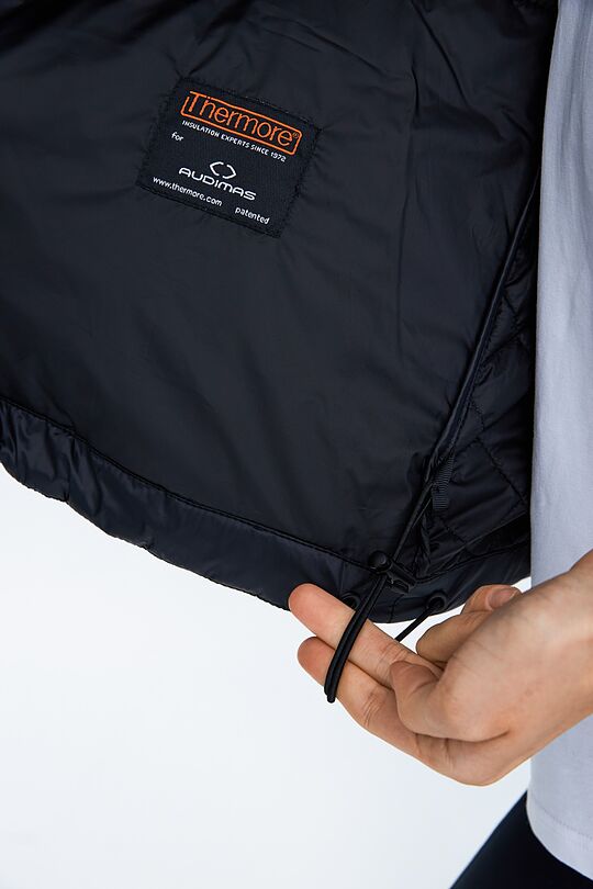 Short oversized quilted jacket 7 | BLACK | Audimas