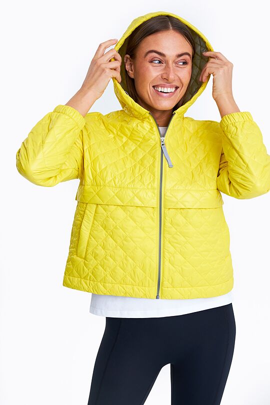 Short oversized quilted jacket 1 | YELLOW | Audimas