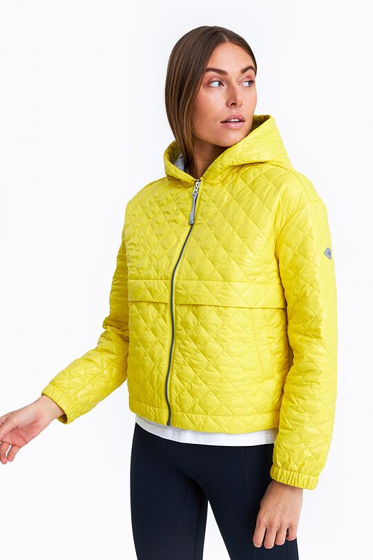 Short oversized quilted jacket 4 | YELLOW | Audimas