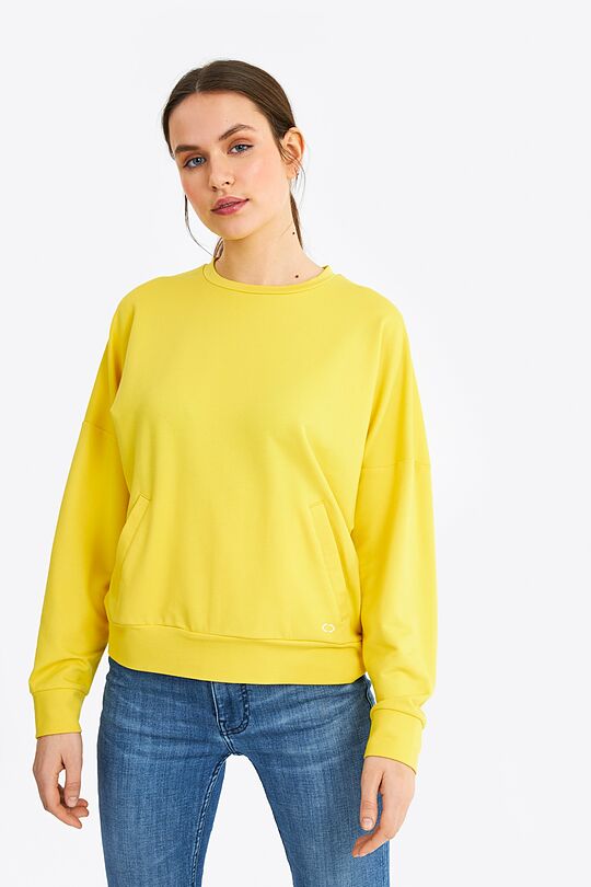 Oversized modal crewneck sweatshirt 1 | YELLOW | Audimas