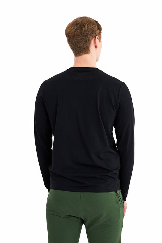 Organic cotton long sleeve t-shirt 2 | BLACK | Audimas