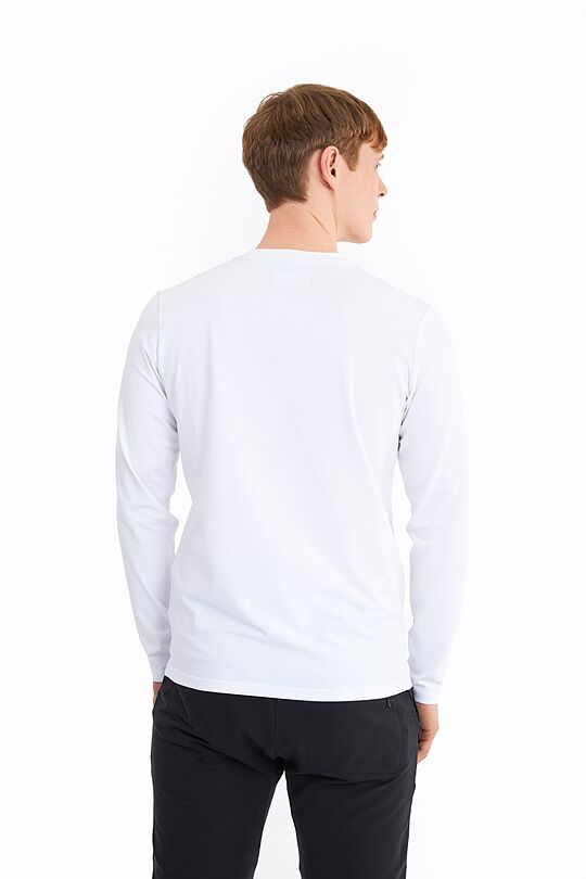 Organic cotton long sleeve t-shirt 2 | WHITE | Audimas