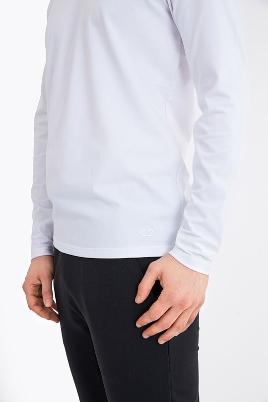 Organic cotton long sleeve t-shirt 3 | WHITE | Audimas