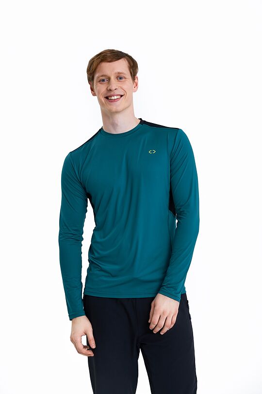Functional long sleeve t-shirt 1 | GREEN/ KHAKI / LIME GREEN | Audimas